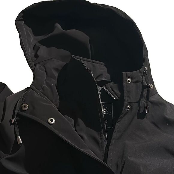 Quilted Hooded Trench Coat water and rain resistant Ladies Small - Picture 5 of 12